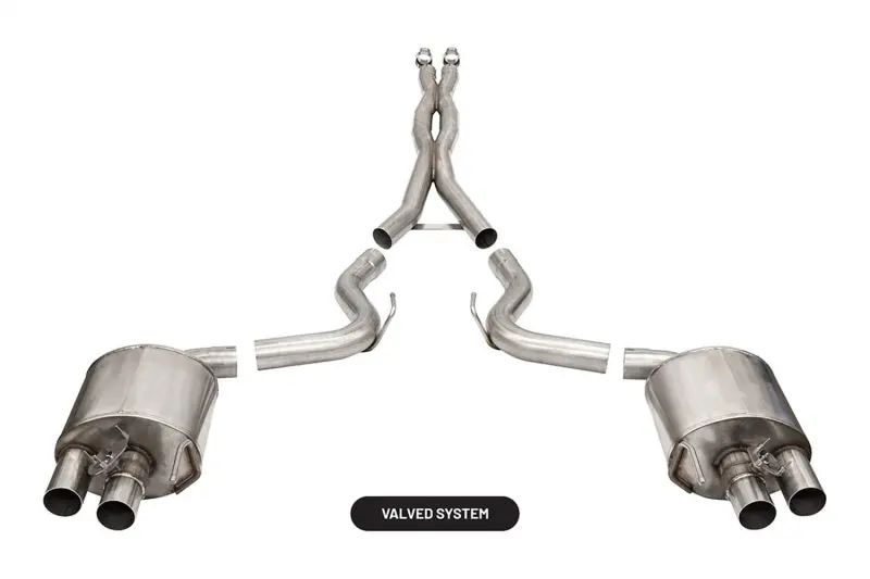 Corsa 2015-2020 Ford Mustang Gt350/R 5.2L V8 Dual Rear Cat-Back Exhaust 1