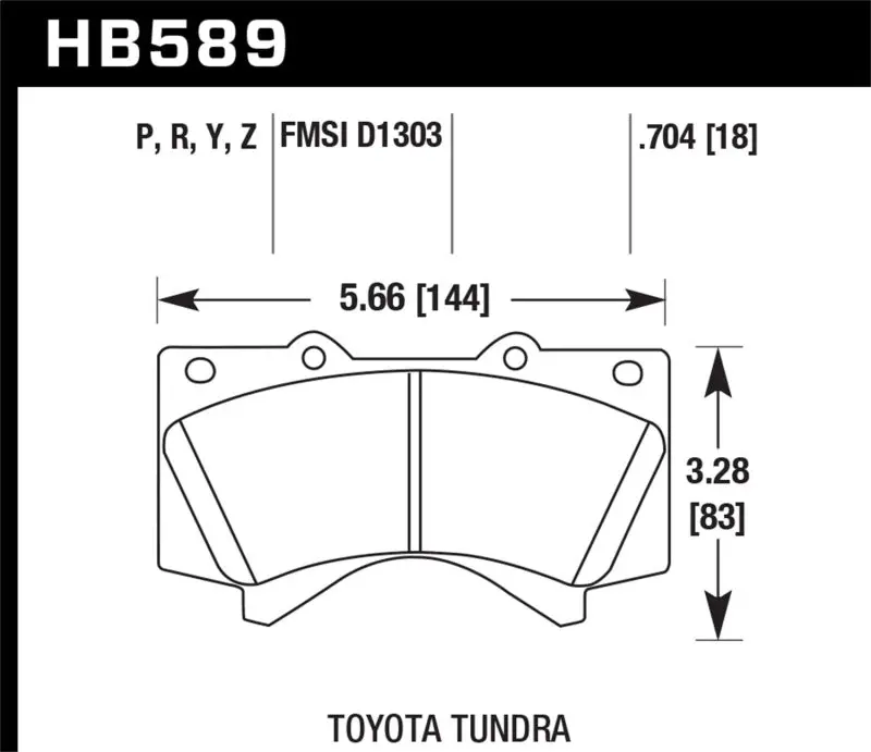 Hawk 08-10 Toyota Land Cruiser / 07-10 Tundra Super Duty Street Front Brake Pads 1