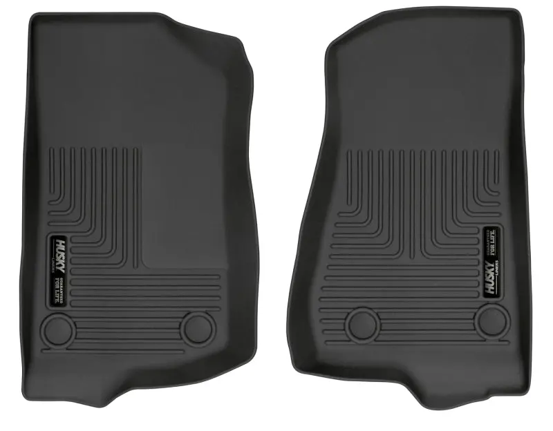 Husky Liners 2018 Jeep Wrangler Weatherbeater Front Row Black Floor Liners 1
