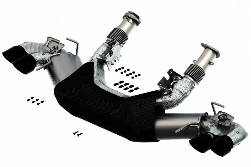 Borla 2020+ Chevrolet Corvette C8 6.2L S-Type Exhaust System - Black Chrome Tips 1