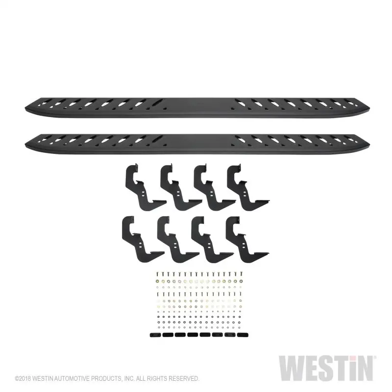 Westin 2019 Chevrolet Silverado/Sierra 1500 Crew Cab Thrasher Running Boards - Textured Black 1