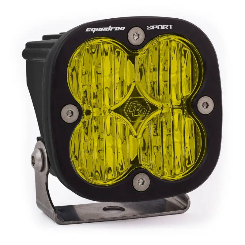 Baja Designs Squadron Sport Wide Cornering Black Led Light Pod Pattern - Amber 1