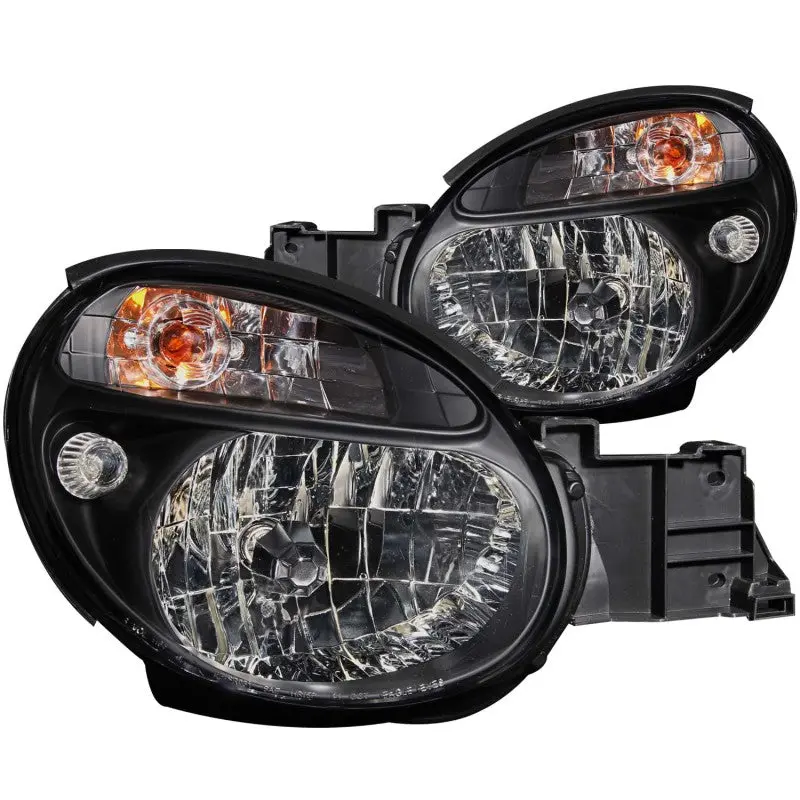 Anzo 2002-2003 Subaru Impreza Crystal Headlights Black 1