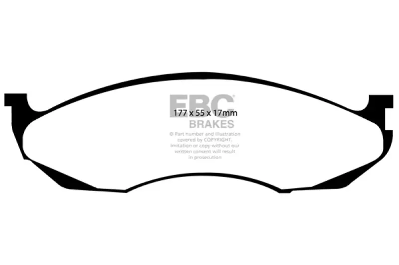Ebc 90-91 Jeep Cherokee 2.5 4Wd Yellowstuff Front Brake Pads 1