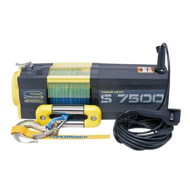 Superwinch 7500 Lbs 12V Dc 5/16In X 54Ft Synthetic Rope S7500 Winch 2
