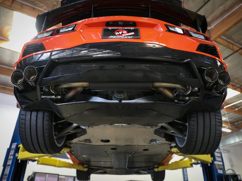 Afe Mach Force-Xp 3In To 2-1/2In 304Ss Cat-Back 2020 Chevy Corvette (C8) 6.2L - Black Tip 2