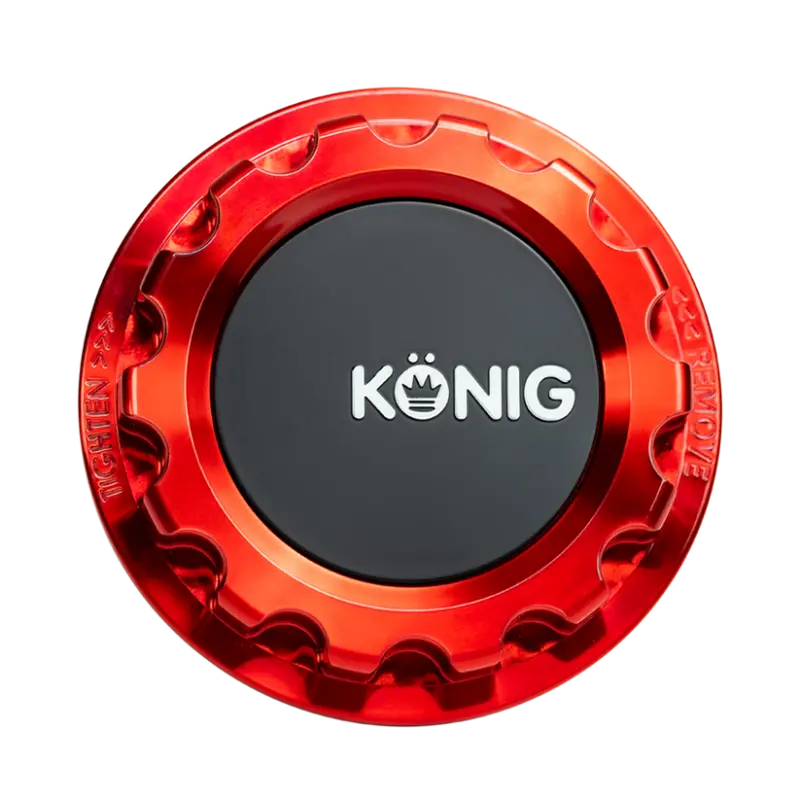 Konig Mrk1 Anodized Red Gear Cap W/ Logo 1