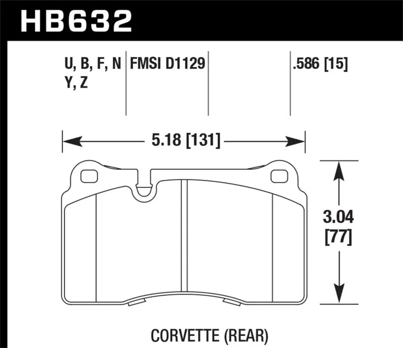 Hawk 06-10 Vw Touareg Front / 09-11 Corvette Z06/Zr-1 (W/Carbon Ceramic Brake Package And Iron Rotor 1