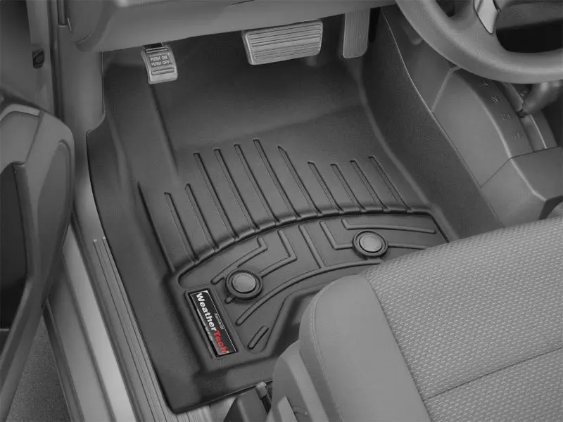 Weathertech 08-14 Chevrolet Silverado 2500/3500 Crew/Extended Cab Vinyl Front Floorliner - Black 1