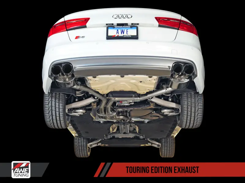 Awe Tuning Audi C7 / C7.5 S6 4.0T Touring Edition Exhaust - Diamond Black Tips 1