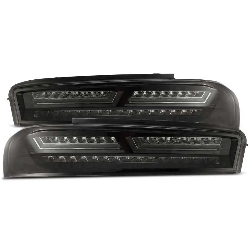 Alpharex 16-18 Chevrolet Camaro Pro-Series Led Tail Lights Jet Black 1
