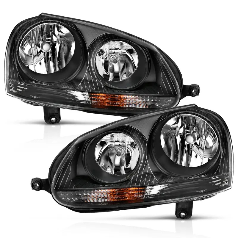 Anzo 2006-2009 Volkswagen Us Rabbit Crystal Headlight Black (Halogen Only) 1