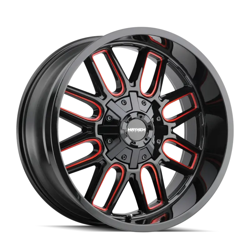 Mayhem 8107 Cogent 20X9 / 6X135 Bp / 18Mm Offset / 106Mm Hub Black W/ Prism Red Wheel 2