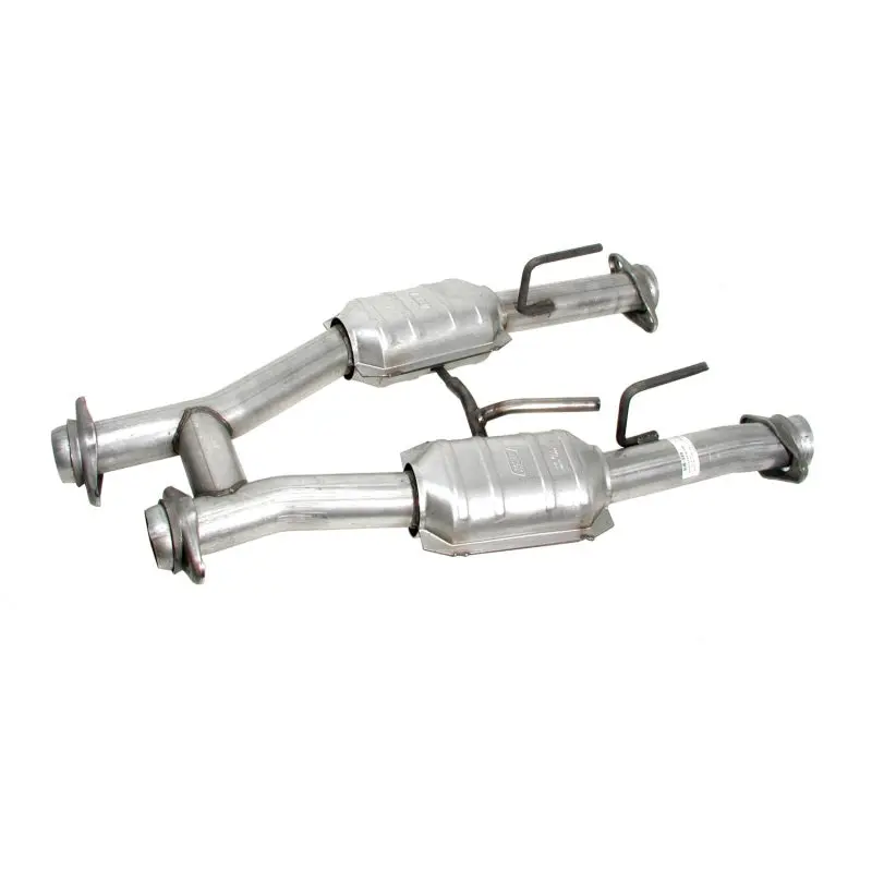 Bbk 96-04 Mustang 4.6 Gt / Cobra Short Mid H Pipe W Catalytic Converters 2-1/2 For Long Tube Headers 1