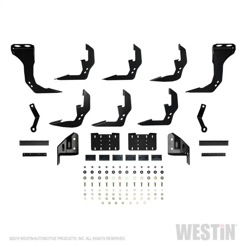 Westin 2019 Chevrolet Silverado/Sierra 1500 Crew Cab (5.5Ft) R5 Modular Nerf Step Bars - Black 2