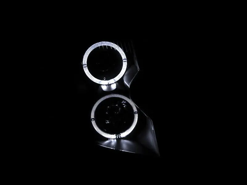 Anzo 2003-2007 Cadillac Cts Projector Headlights W/ Halo Black 2