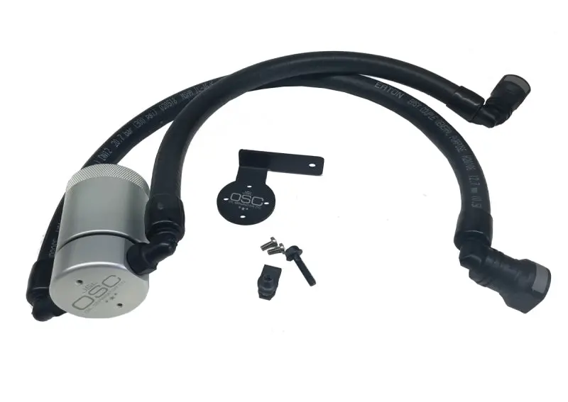 J&L 11-17 Ford F-150 5.0L / 11-14 Ford F-150 6.2L Driver Side Oil Separator 3.0 - Clear Anodized 1