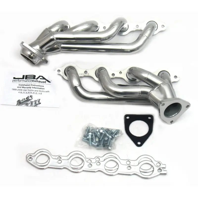Jba 02-13 Gm Truck 4.8L/5.3L Ls Silver Ctd Cat4ward Header 2