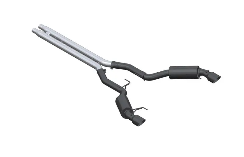 Mbrp 15-17 Ford Mustang Gt 5.0 3In Cat Back Dual Split Rear Race Version 4.5In Tips - Black Coated 2
