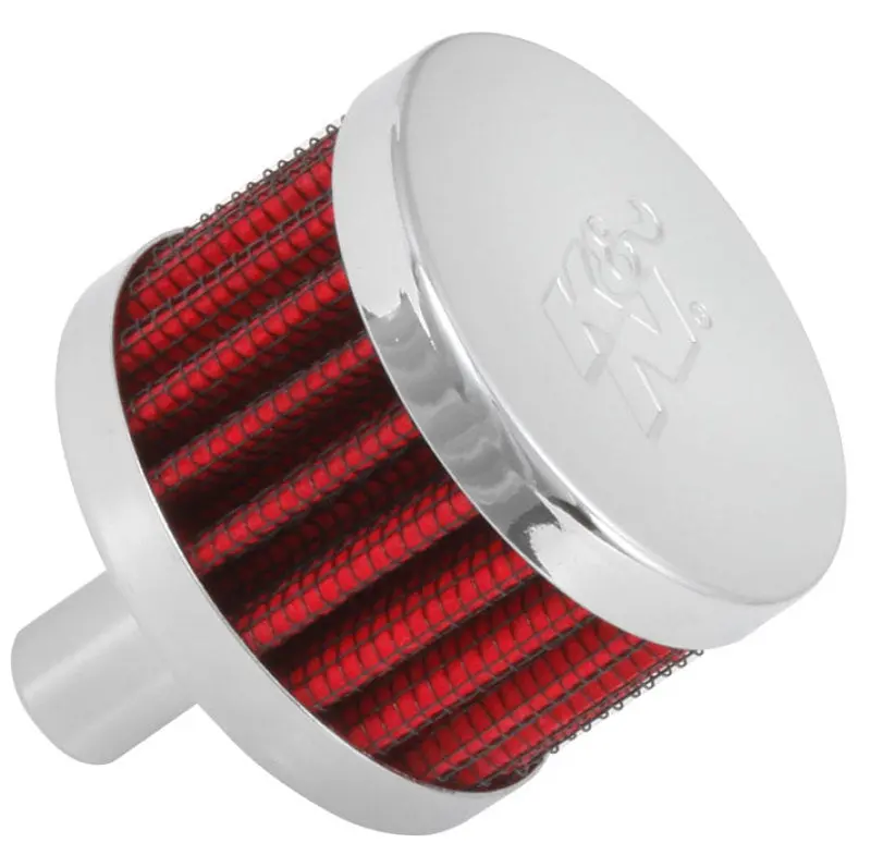 K&N Steel Base Chrome Top Crankcase Vent Filter 1/2In. Vent / 2In. Od / 1-1/2In. Height 2
