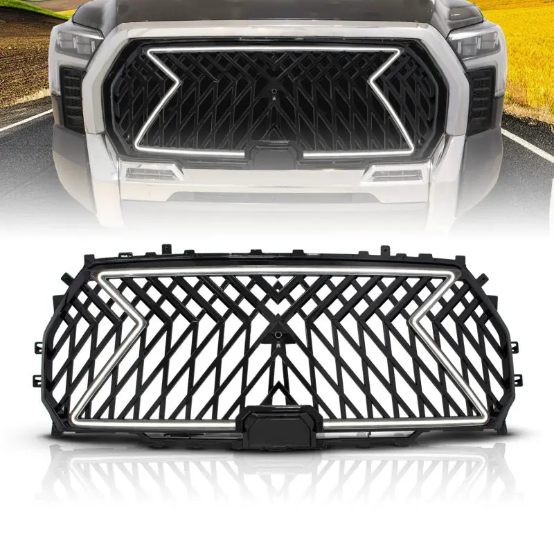 Anzo 22-24 Toyota Tundra Full Led Light Tube Front Grille W/ Initiation & Running Light 1