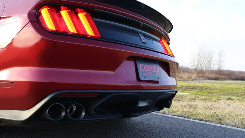 Corsa 2016-19 Ford Mustang Gt350 3In Double X Pipe Exhaust 1