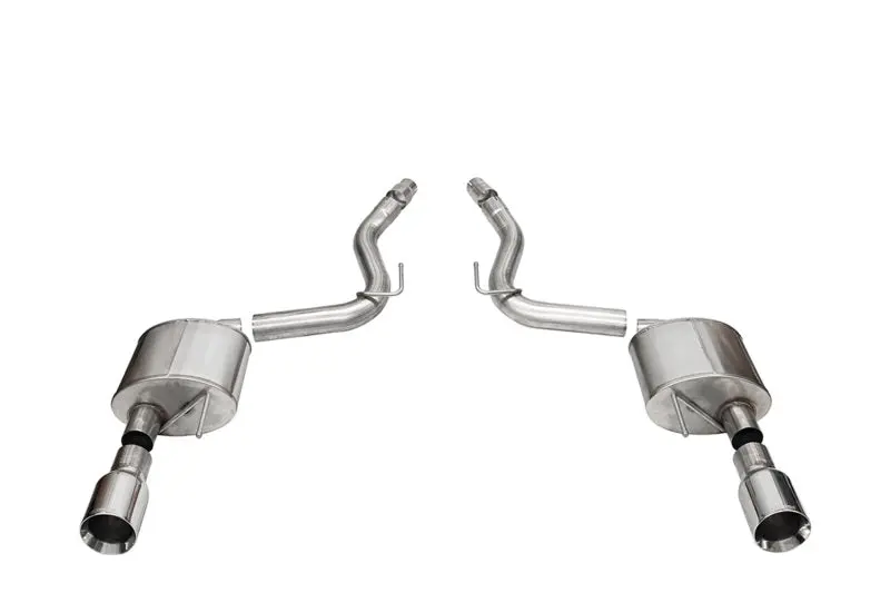 Corsa 2024 Ford Mustang Gt Sport Axle-Back Dual Rear Exit With 4.5In Straight Cut Polished Tips 1