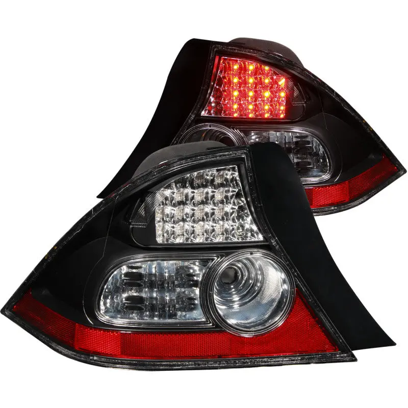 Anzo 2004-2005 Honda Civic Led Taillights Black 2