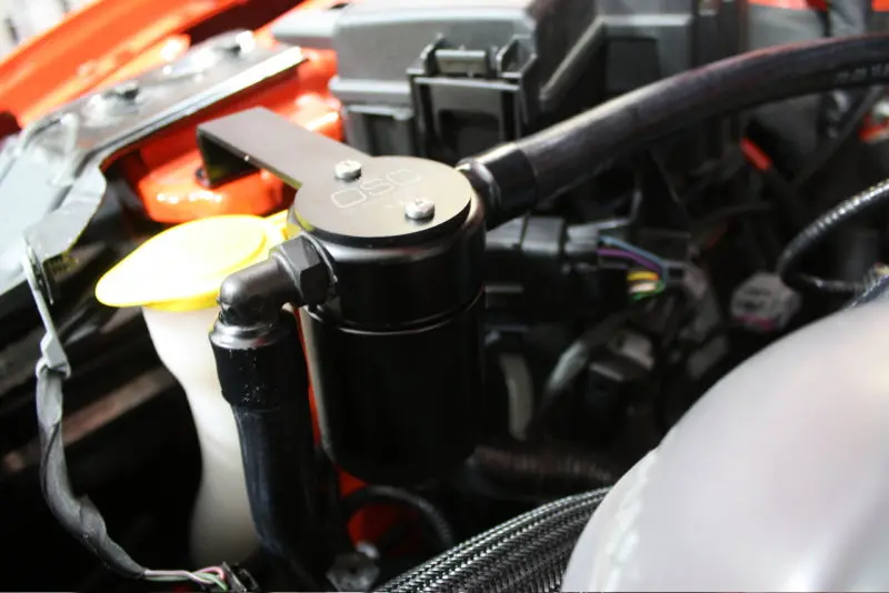 J&Amp;L 15-23 Ford Mustang Gt/15-20 Ford Mustang Gt350 Passenger Side Oil Separator 3.0 - Black Anod 1