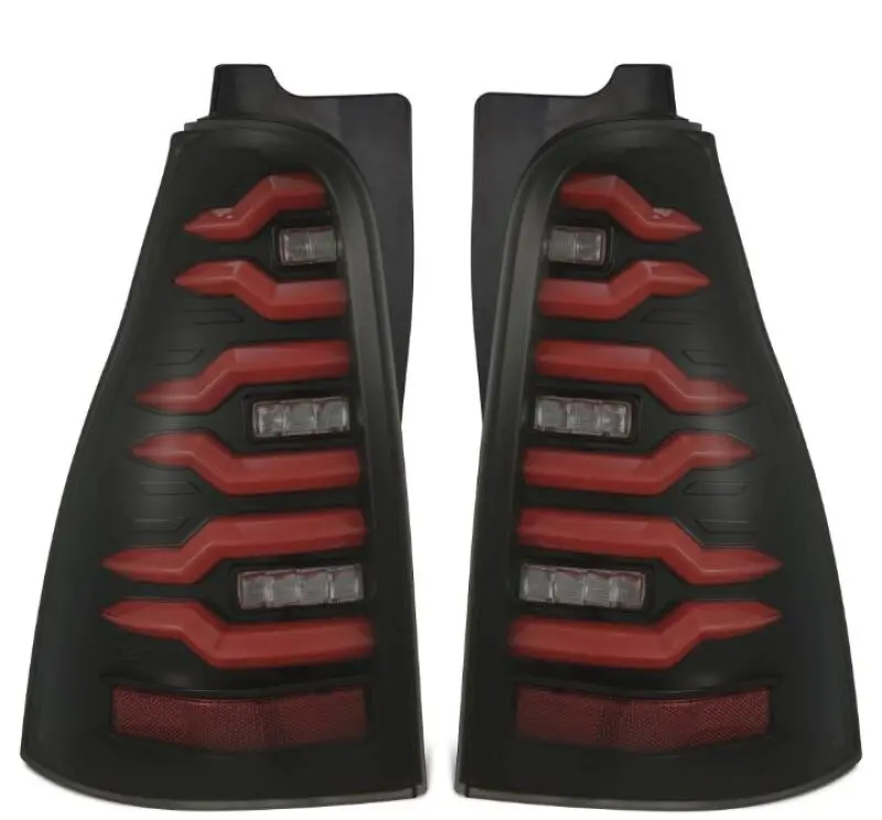 Alpharex 03-09 Toyota 4Runner Luxx-Series Led Tail Lights- Black/Red 1