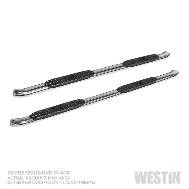 Westin 19-22 Chevy Silverado1500 Double Cab (Excl 19 Ld) Pro Traxx 4 Oval Nerf Step Bars -Ss 1