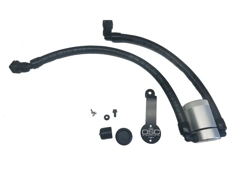 J&Amp;L 2018-2023 Ford Mustang Gt Driver Side Oil Separator 3.0 - Clear Anodized 1