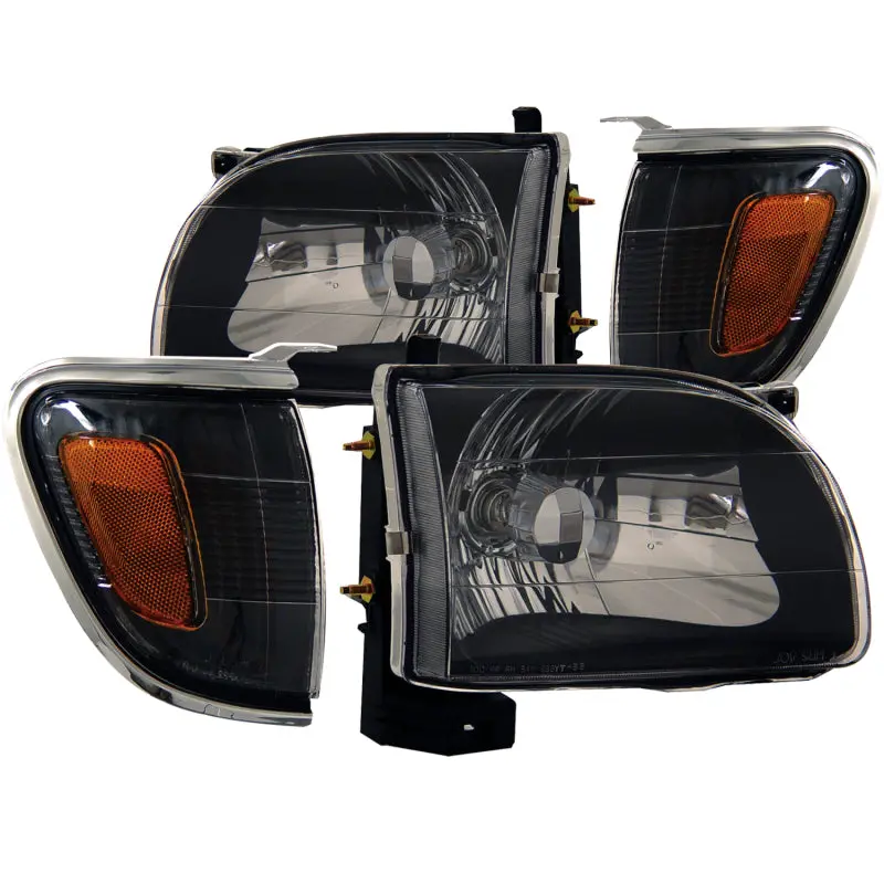 Anzo 2001-2004 Toyota Tacoma Crystal Headlights Black 2