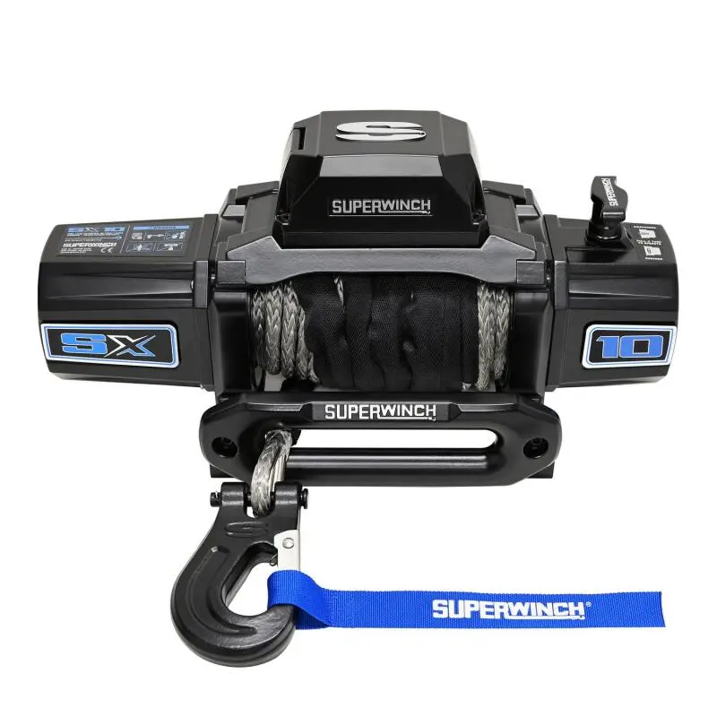 Superwinch 10000 Lbs 12V Dc 3/8In X 80Ft Synthetic Rope Sx10sr Winch - Semi Gloss Black 1