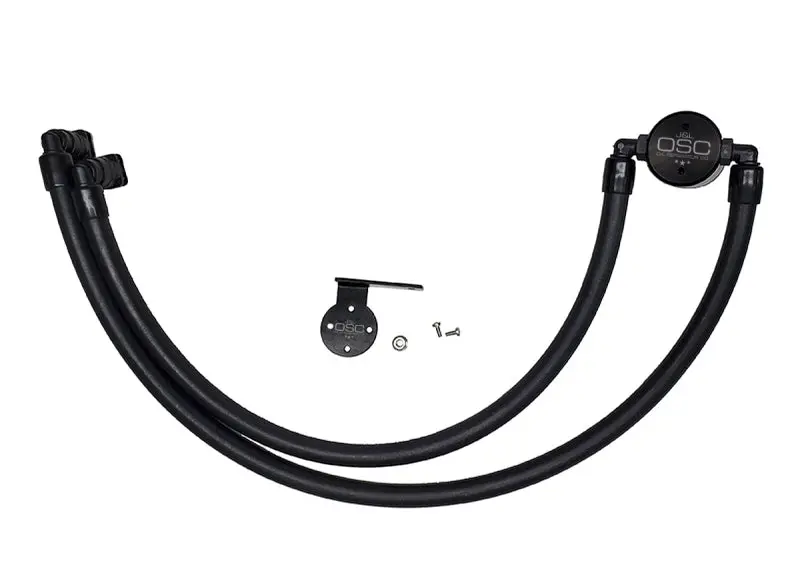 J&Amp;L 17-23 Ford F-250 6.2L/7.3L Passenger Side Oil Separator 3.0 - Black Anodized 1