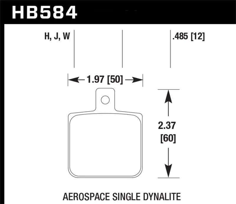 Hawk Aerospace Single Dynalite 12Mm Thickness Hps Street Brake Pads 1