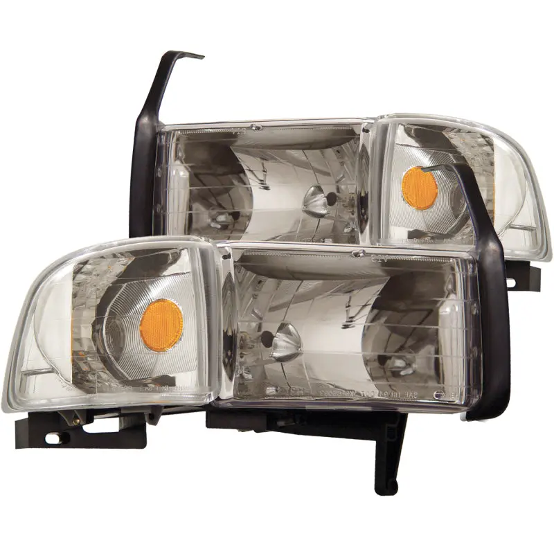 Anzo 1994-2001 Dodge Ram Crystal Headlights Chrome 1