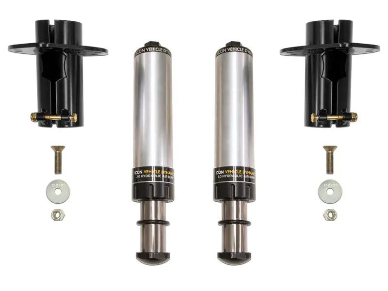Icon 2020+ Jeep Gladiator Jt / 2007+ Jeep Wrangler Jk/Jl Front Hyd Bump Stop Kit 1