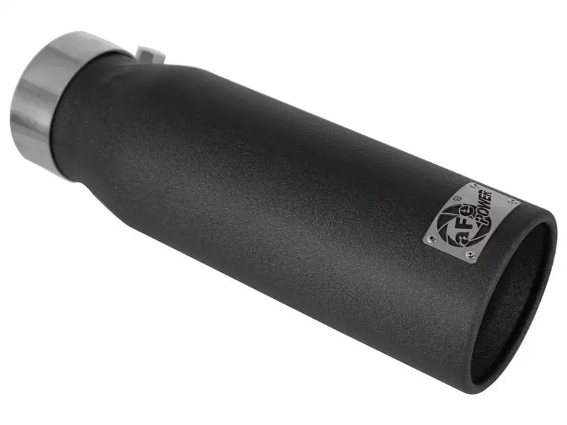 Afe Machforce Xp Exhausts Tips Ss-304 Exh Tip 3In X 4Out X 12L Bolt-On (Blk) 1