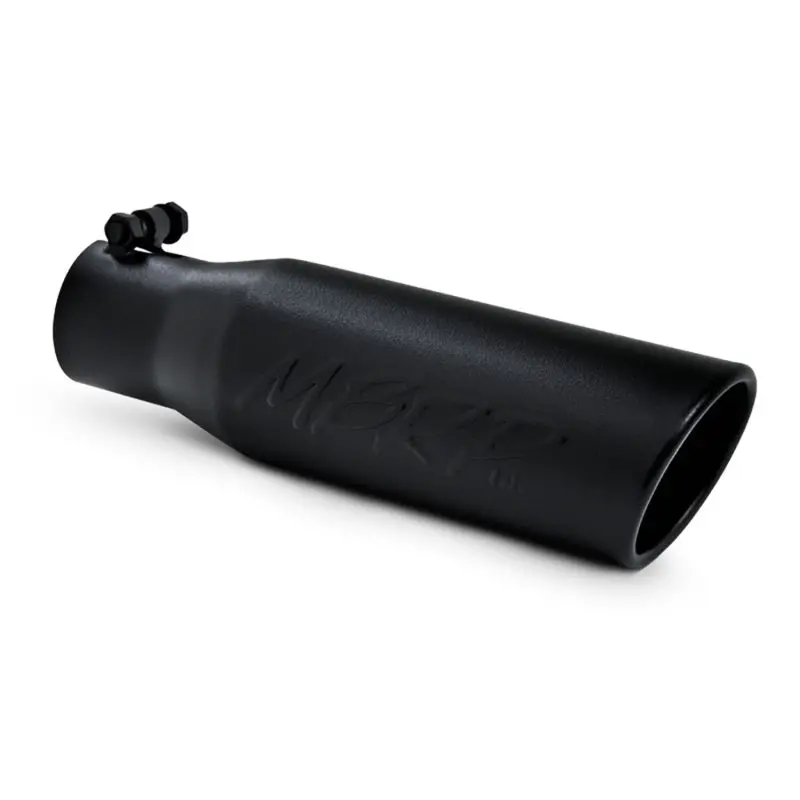 Mbrp Universal Tip 3In O.D. Angled Rolled End 2 Inlet 12 Length - Black Finish 1
