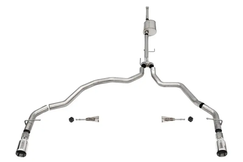 Corsa 2021-2022 Ford F-150 Supercrew/6.5In Bed 5.0L V8 Sport Cat-Back Dual Rear Exit-Polished 1
