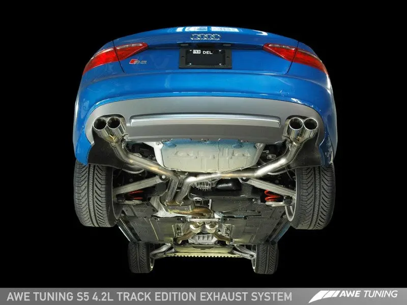 Awe Tuning Audi B8 S5 4.2L Track Edition Exhaust System - Diamond Black Tips 2