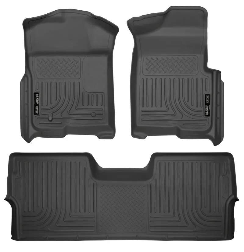 Husky Liners 09-12 Ford F-150 Super Crew Cab Weatherbeater Combo Black Floor Liners 1
