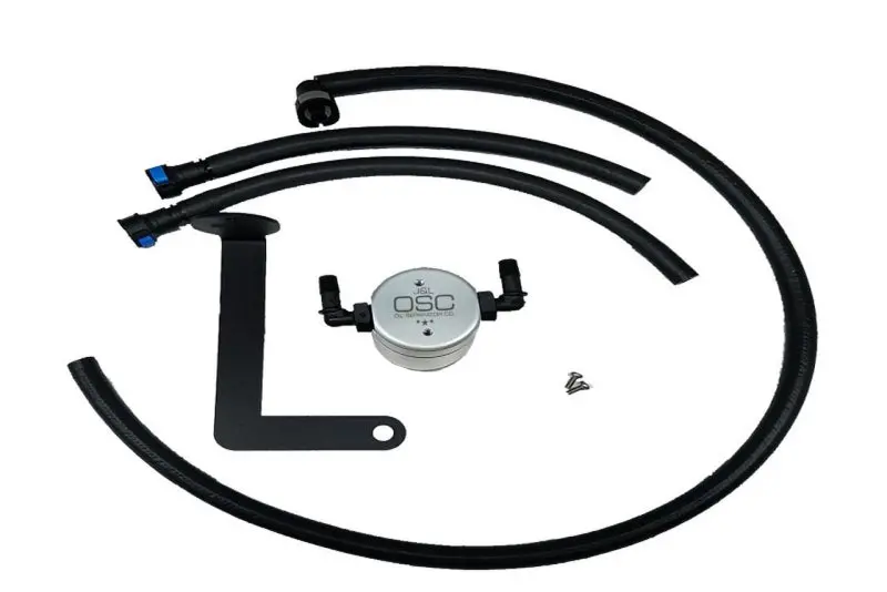 J&L 10-15 Chevrolet Camaro Ls3 6.2L Passenger Side Oil Separator 3.0 - Clear Anodized 1