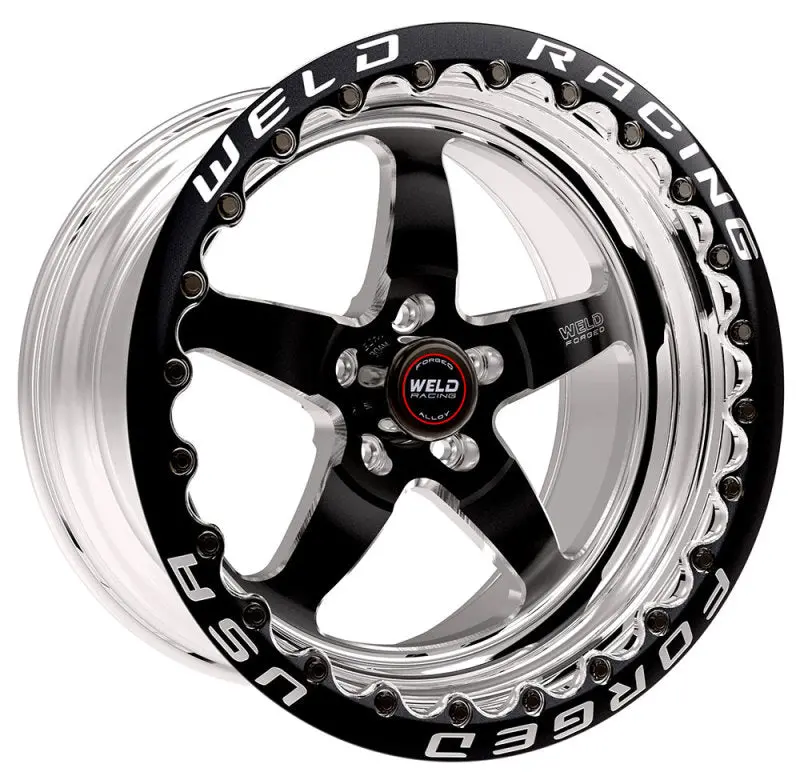 Weld S71 17X10 / 5X115mm Bp / 6.7In. Bs Black Wheel (High Pad) - Black Single Beadlock Mt 1