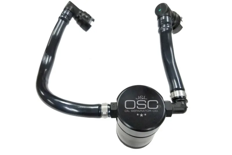 J&Amp;L 2018-2023 Ford Mustang Gt Passenger Side Oil Separator 3.0 - Black Anodized 1