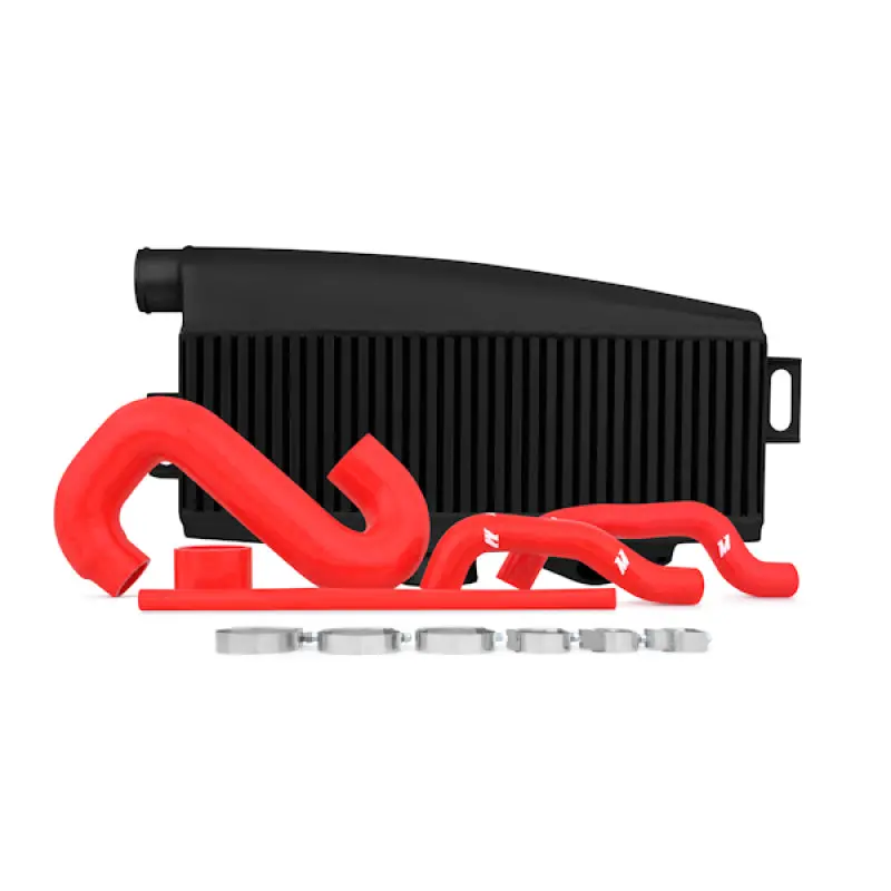 Mishimoto Subaru 02-07 Wrx/04-07 Sti Top-Mount Intercooler Kit - Powder Coated Black & Red Hoses 1