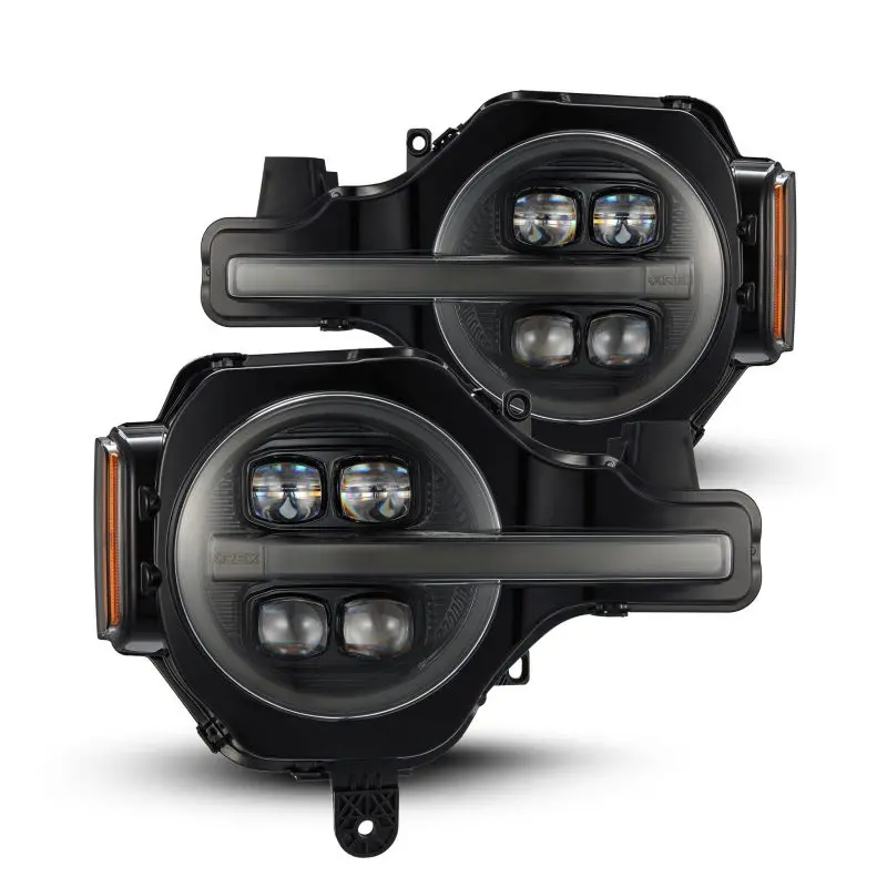 Alpharex 21-23 Ford Bronco Nova Led Proj Headlights Alpha-Black W/Activ Light/Seq Signal/Drl 1