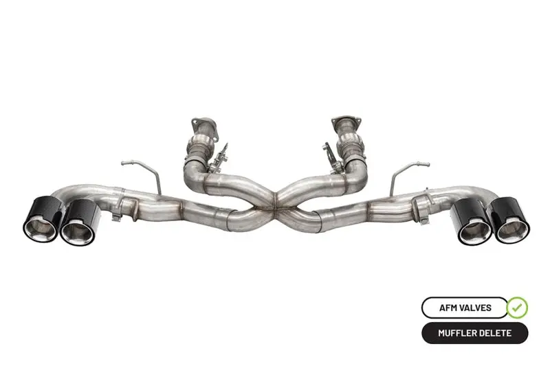 Corsa 20-23 Chevrolet Corvette C8 Rwd 3In Xtreme Cat-Back Exhaust W/4.5In Carbon Fiber Polished Tips 1