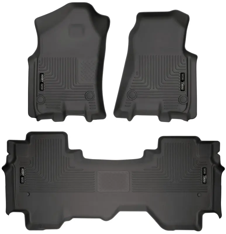 Husky Liners 19 Dodge Ram 1500 Quad Cab Weatherbeater Black Front & 2Nd Seat Floor Liners 1